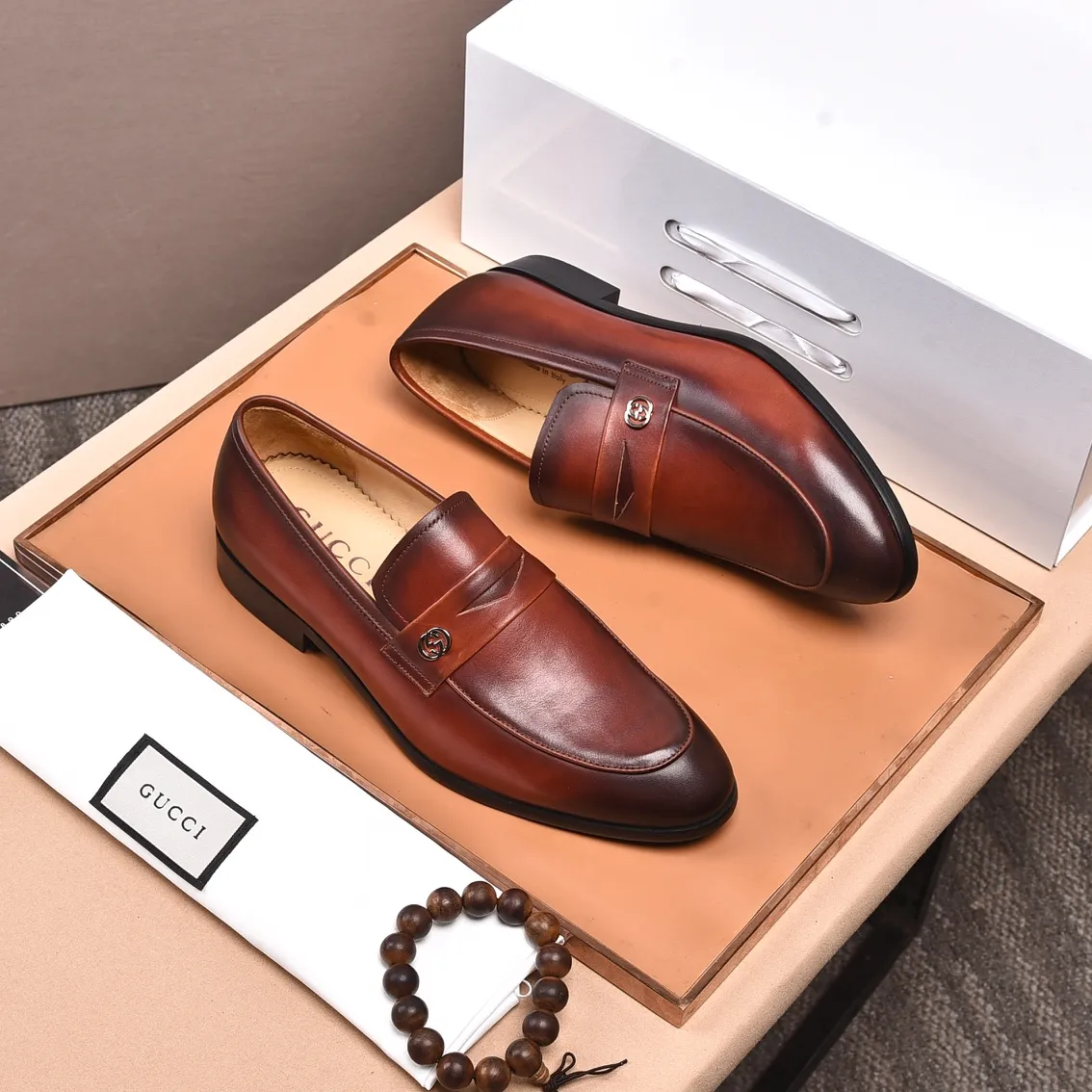 Men's shoes💰540📛📛Original (water-dyed cowhide) Gucci GUCCI official website formal shoes🌀 Italian🇮🇹imported cowhide➕top imported water-dyed cowhide lining💋Finely handmade original bottom, the real thing looks better when photographed in person Standard size 38-44